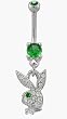 May Birthstone Playboy Belly Button Ring