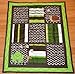 DK Leigh Nursery Crib Bedding Set, Frog, 7 Count, Green/Brown/Lime Green/White