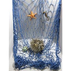 dickes Deko Fischernetz 250x120cm BLAU DEKONETZ