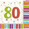 16 Servietten 80.Geburtstag