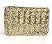 Leegoal Black,pink,silvery,golden Dazzling Glitter Sparkling Bling Clutch Shiny Sequins Evening Party Bag Handbag (Gold)