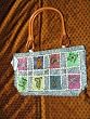 White Boho Banjara Gypsy India Sari Tapestry Handbag Purse