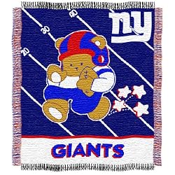 NFL New York Giants 36-Inch-by-46-Inch Woven Jacquard Baby Throw