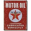 Nostalgic Oil & Gas Tin Sign : Texaco - Lubricates Perfectly
