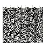 Zebra-Print Shower Curtain