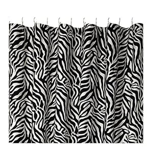 Zebra-Print Shower Curtain