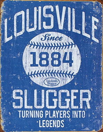 Louisville Slugger - Blue Tin Sign 13 x 16in