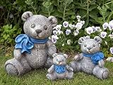 Eigenschaften Tiefes Kunsthandwerk GbR  / Tierfigur Steinfigur Teddy Bär Set Schiefergrau