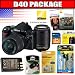Nikon D40 6.1MP Digital SLR Camera Kit with 18-55mm f/3.5-5.6G ED II AF-S DX Zoom-Nikkor Lens and 55-200mm f/4.5-5.6G ED AF-S VR DX Zoom-Nikkor Lens Package 1