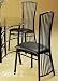 Kitchen & Housewares : Set of 2 Glossy Black Italian Style High Back Dining Chairs