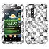 Silver Diamante Protector Cover(Diamante 2.0) for LG P925 (Thrill 4G)