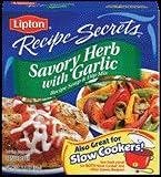 Lipton Recipe Secrets, Savory Herb with Garlic, 2-Count 2.4-Ounce Boxes (Pack of 12)