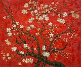 Branches of an Almond Tree in Blossom (Interpretation in Red)