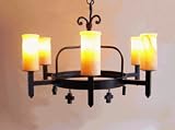 Mission 6 Light Chandelier