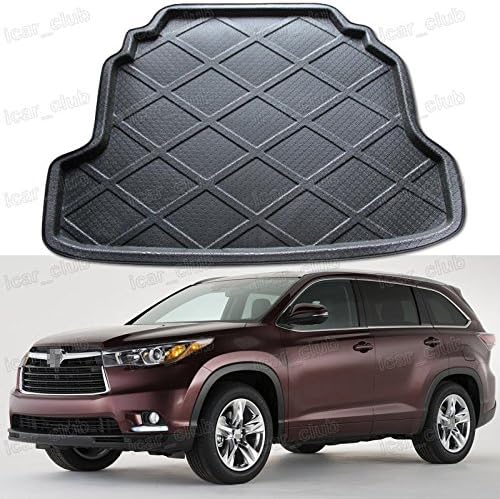 Black Car Rear Trunk Mat Cargo Boot Liner Tray for Toyota Highlander Kluger 2014-2016