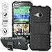 ElBolt Armor Gel, Grenade Stand Hard Case with Stylus Pen and Screen Protector for HTC One Mini 2 / HTC One Remix / HTC M8 Mini - Black