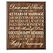 LifeSong Milestones Personalized 45th Wedding Anniversary Gift for Couple, Custom Made 45th Anniversary Gifts for Her,45th Wedding Anniversary Gifts for Him 12 Inches Wx 16 Inches H (Walnut)