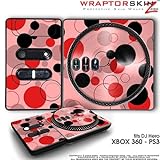 DJ Hero Skin Lots Of Dots Red on Pink fit XBOX 360 and PS3 (DJ HERO NOT INCLUDED)