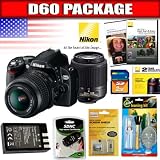 Nikon D60 10.2MP Digital SLR Camera with 18-55mm f/3.5-5.6G AF-S DX VR Nikkor Zoom Lens and Nikon 55-200mm f4-5.6G ED AF-S DX Nikkor Zoom Lens Package 2