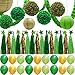 43pcs Green Party Decorations Set, Paper Lanterns, Balloons, Tassel Garland Banner, Tissue Pom Poms Flowers, Clover Garland, Paper Garland for Birthday Baby Showers Bridal Shower Wedding Decor