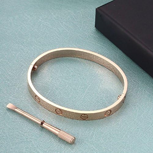 GSG 9 Classic Mens Womens Screw Bangle Wide 6mm Bracelet Size 7.5