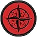 Retro Red and Black Compass Rose Patrol Patch - 2