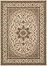 Traditional Oriental Cream Medallion Design 2' X 3' Area Rug