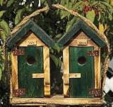 Amish Handmade Matching Large His and Hers Outhouse Country Birdhouse. This Birdhouse Will Enchance Any Country Rustic Setting. Can Be Used Inside Your Home As Decor or in a Garden Landscape Where Small Birds Can Use Them for Nesting. Delight the Bird Lover with This Handmade Birdhouse.