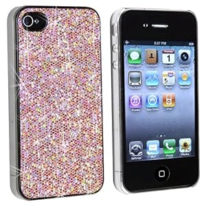 Snap-on Case Compatible With Apple® iPhone® 4,4G,4S Light Pink Bling Snap-on Case Compatible With Apple® iPhone® 4,4G,4S Light Pink Bling
