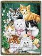 Kittens Tapestry Throw Blanket