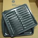 WB48X10057 Broiler Broil Pan Rack Porcelain HD X-Large