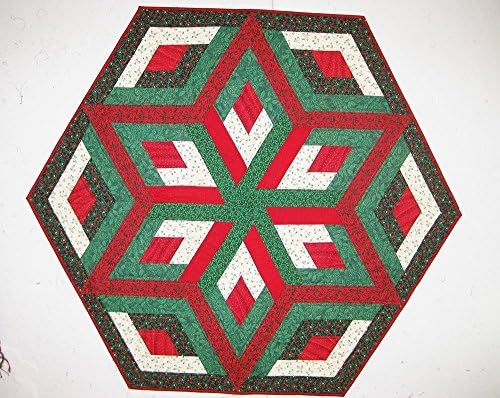 Original Christmas Pieced Tabletop Quilt - Wall hanging by Margie Engel