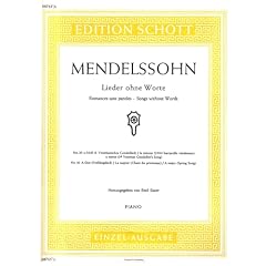 Lieder ohne Worte: Nr. 29 a-Moll (3. Venezianisches Gondellied) und Nr. 30  A-Dur (Fr�hlingslied). op. 62/5 and 6. Klavier. (Edition Schott Einzelausgabe)