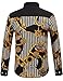 SSLR Men's Rock Style Striped Long Sleeve Shirt