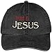 Trendy Apparel Shop Trust In Jesus Embroidered Cotton Washed Baseball Cap - Black