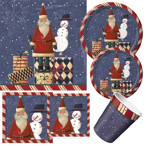 Vintage Santa Tableware Set