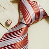 Orange Stripes Necktie, Cufflinks Present Box Set orangered father s day gift ideas 5504