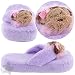 Lavender Teddy Bear Thong Slippers for Girls
