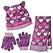 Toby & Company Girls' Critter Inspired 3 Piece Set with Computer Knit Hat