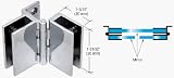 CRL Frameless Set Screw Triple Mirror Hinge - Package