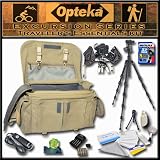 Opteka's Traveler's Essentials Kit by Opteka Package Inlcudes Excursion Series C900 Full-Size Waterproof Canvas Bag, 54-Inch Heavy Duty Tripod and Much More! For Nikon D90, D3100 & D5000 Digital SLR Cameras
