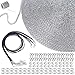 EuTengHao Necklace Jewelry Chain 40 Feet Kit with 100 Jump Rings and 30 Lobster Clasps 5 Waxed Necklace Cords 1.5mm Stainless Steel Silver Plated Jewelry Chain for Jewelry Bracelet Making Repair