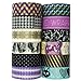 allydrew Washi Tapes Decorative Masking Tapes, Set of 12, ADSET07