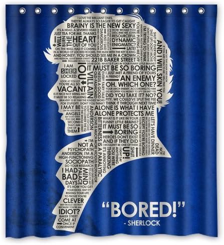 Custom Sherlock Holmes Quote Polyester Waterproof Shower Curtain Personalized Bath Curtain Bathroom Accessories 66 x 72 Inch