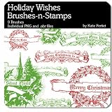 Photoshop Brushes - Holiday Wishes Brushes and Stamps