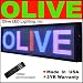 Olive LED Sign - Programmable Scrolling Message Board - 19 inch(h) x 53 inch(w), 3 color