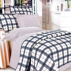 Blancho Bedding - [Red Black Plaid] 100% Cotton Comforter Cover/Duvet Cover Combo
