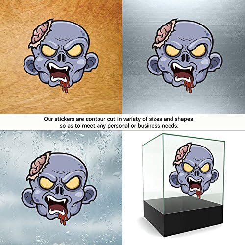 Vinyl Sticker Decal Zombie Head Atv Car Garage bike mist sick moonlight painting (12 X 11,8 Inches) Fully Waterproof Printed vinyl sticker