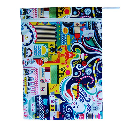 Small Travel Size Wet Bag for Cloth Diapers, Ahoy