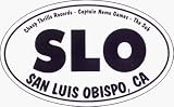 Oval San Luis Obispo - SLO - Sticker / Decal (Captain Nemo Games / The Sub / Cheap Thrills)